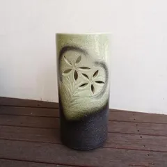 信楽焼傘立て 天目花絵 信楽焼 高さ４４cm 信楽焼傘立て 天目花絵 信楽焼 高さ44cm 信楽焼傘立て 天目