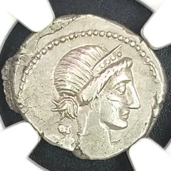 古代ローマ帝国 ジュピター神 ヴィクトリアトス 銀貨 NGC BC 211-20