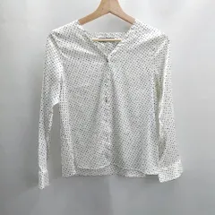 ◇ ⊂Φ A DAY IN THE LIFE UNITED ARROWS 水玉 長袖 ブラウス サイズ表記なし ホワイト レディース E  【1503050021944】