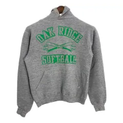 80年代 USA製 RUSSELL ATHLETIC ラッセル スウェット パーカー カレッジ グレー (メンズ S) 中古 古着 S5190