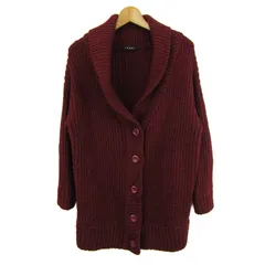 イング カーディガン ガウン 長袖 ブランド トップス 赤 レディース Mサイズ レッド INGNI 【中古】