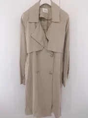 ◇ ◎ Crisp クリスプ ウエストリボン付き バックチェック 長袖 トレンチ コート サイズF ベージュ系 レディース  【中古】 【1203280004440】のサムネイル