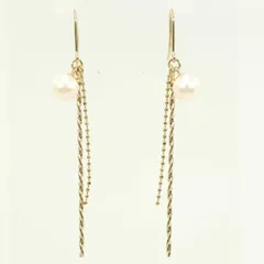 K10YG ピアス パール（真珠） 総重量約1.1g