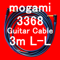 mogami 3368 Guitar Bass 高品位Cable w/ Neutrik Gold Plated Plug LL 3m