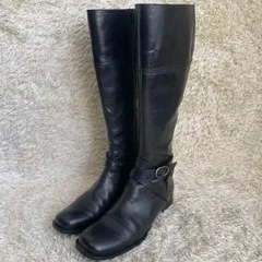 サヴァサヴァ　ロングブーツ　ベルト　23 ブラック　レザー