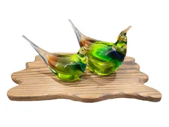 Multi Glass　マルティグラス　鳥型　ペアセット　伝統工芸　ガラス工芸　日本製　置き物　インテリア