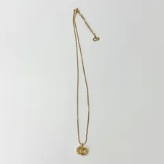 Christian Dior クリスチャンディオール GP ラインストーン CDロゴ ネックレス レディース 1199