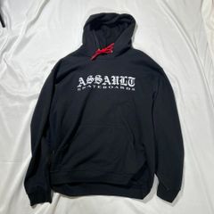 (A-080) ASSAULT SKATEBOARDS レア 黒 パーカー L
