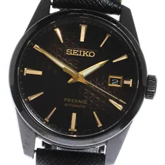 SEIKO Presage 自動巻き時計 ブラック 早い者勝ち！SEIKO PRESAGE 自動巻き時計 黒 ステンレススチール