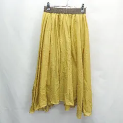 ◇ ◎ ADAM ET ROPE' ロング丈 フレア スカート サイズF マスタード レディース E  【1405140019070】