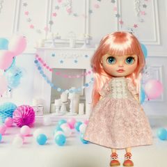 ピンクのレースワンピース(R-9)