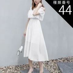 種類44：ブルーフラワー/XL オフショル フレア ワンピース フレアワンピース 膝下 ロング ロング丈 袖なし ノースリーブ オフショルダー オフショル フレア Aライン フリル ハイウエスト かわいい 大人可愛い きれいめ シンプル カジュアル 大人 上品