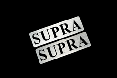 EE-525-2 SUPRA 銀黒 アクリル2層 ステッカー トヨタ スープラ 70 80 90 カスタム 前期 後期 モデリスタ 2枚1セット