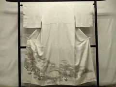 502mo44〇松本健一 色留袖 五つ紋 鈴乃屋取扱い 鳥 花 比翼付き〇美品 502mo44〇松本健一 色留袖 五つ紋 鈴乃屋取扱い 鳥 花 比翼付き