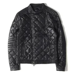 美品 MONCLER モンクレール ライダース ジャケット シープ スキン ラム レザー キルティング ダウン ブルゾン アウター DEBISE GIUBBOTTO シンプル ブランド カジュアルのサムネイル