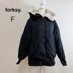 forksy. N-2Bオーバーサイズフライトジャケット アウター ビッグシルエット ナイロン ビッグカラー ボリューム袖 防寒 あたたかい 厚手 ボア Fのサムネイル