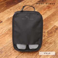 Heal Creek/シューズケース 003-88403  シューズバッグ メッシュ切替 バックル付き ゴルフ ヒールクリーク 新品/黒/ブラック/ki245/