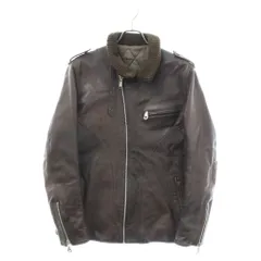 ABAHOUSE (アバハウス) 山羊革 ジップアップ レザージャケット ブラウン 0040090012のサムネイル