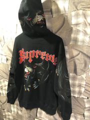 スワロ取れ確認済み Supreme シュプリーム 21SS Panther Zip Up Hooded Sweatshirt パーカー サイズM ブラック　FK