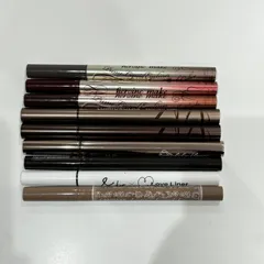 【88】キスミーヒロインメイク　プライムリキッドアイライナー　ディーアップ　シルキーリキッドアイライナー　ルミアグラス　スキルレスライナー　リリーフルール　カラーミーツアイライナー　キャンメイク　＆be　コスメ　化粧品　9点セット売り　まとめ売り　松山朝生田店