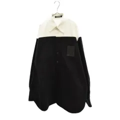 RAF SIMONS (ラフシモンズ) 22AW Oversized bicolor denim shirts with R pin in back 222-M244 バイカラーオーバーサイズデニム長袖シャツ ブラック/ホワイトのサムネイル