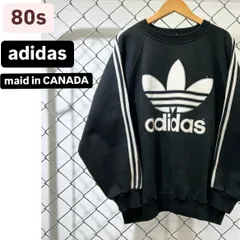 adidas BIG LOGO トレフォイル　プリント　80s カナダ製　希少　ビンテージ　古着　ファッション　レディース　メンズ　ユニセックス