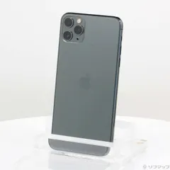 〔中古品〕 iPhone11 Pro Max 256GB ミッドナイトグリーン MWHM2J／A SIMフリー【349】