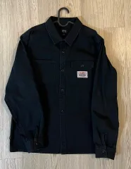 Stüssy 黒 ワークジャケット SMALL stussy ストゥーシー 2025年最新】STUSSY ワークジャケットの人気アイテム - メルカリ