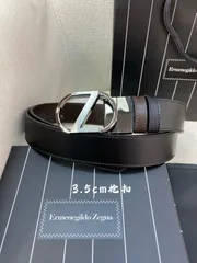 【今日特価】Zegna 35MM 小牛皮メンズベルト-2