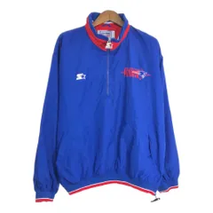 00年代 NFL ニューイングランド・ペイトリオッツ ハーフジップ プルオーバージャケット プロチーム ブルー (メンズ XL) 中古 古着 T1645