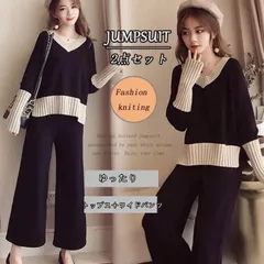 上下セット セットアップ レディース ニット トップス ワイドパンツパンツ ボトムス 可愛い母の日 春夏 プレゼン
