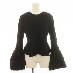 ソブ sov. ダブスタ 23AW フレアスリーブニットトップス カットソー 長袖 36 S 黒 ブラック 0308-230-233 /KQのサムネイル