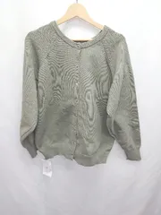 ◇ ⊇ ◎ ●未使用● classicalelf タグ付き シンプル 無地 長袖 ニット カーディガン サイズXL グリーン系 レディース E  【1411070014412】