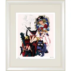 額装版画 「タイムボカンシリーズ ヤッターマン 3 」 タツノコプロ／監修　ジークレー版画　ジクレー　額入り　昭和のテレビアニメ　1977年TV放映　父の日　母の日　敬老の日　ギフト　誕生日プレゼント 四つ切【C8006】Yatterman