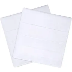 ２枚セット BINLILIN ハンカチ 白 冠婚葬祭 結婚式 ウェディング 葬式 花嫁 ブライダルハンカチ フォーマルハンカチ ペア 紳士 ホワイト 綿 コットン シンプル 婚礼用 男女兼用 ２枚セット