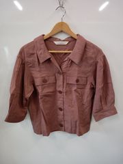 c99●Sonsdemode●トランテアンソンドゥモード●オープンカラー●シャツ●size36●ピンク