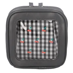 ☆ さくらんぼ/ブラック ☆ ボックスポーチ FLOWERING フラワーリング ボックスポーチ ポーチ ボックス 見せる 隠せる デザイン 大人 レディース 女子 便利 おしゃれ かわいい 贈り物 ギフト ブランド