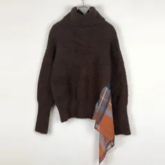 MURUA チェックシャツレイヤータートル ニット