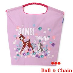 【正規品】 ボールアンドチェーン (Bambi and Thumper バンビ＆とんすけ / ライラック) Mサイズ  トートバッグ エコバッグ 刺繍 紫 パープル