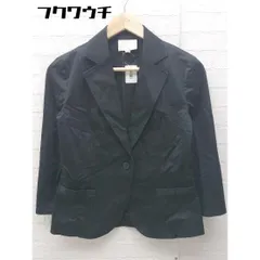 ◇ NATURAL BEAUTY ナチュラルビューティー シングル 1B 長袖 テーラードジャケット サイズ34 ブラック レディース 【中古】 【1002801605766】のサムネイル