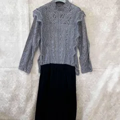 タグ付き！　大きいサイズ　3L ドッキングワンピース　グレー　黒　長袖