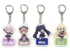 【中古】雑貨 [単品] ネプテューヌ/ノワール/ベール/ブラン ちびキャラアクリルキーホルダー4種セット 「PS4ソフト ブイブイブイテューヌ ファミ通DXパック」 同梱特典