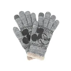 ☆ ミッキー/グレー ☆ スマホ対応 レディース手袋 手袋 スマホ対応 レディース手袋 グローブ キャラクター グッズ ミッキー ミニー ミッフィー おしゃれ 可愛い 大人 向け 手ぶくろ 防寒 冬 あったか 暖かい 通勤 通学 プレゼント ギフト