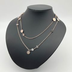 HERMES エルメス ネックレス コンフェッティセリエ ロングネックレス 90cm ジュエリー アクセサリー 18金 シルバー SV925 K18 ゴールド Au750 【中古】Bランク　5_252