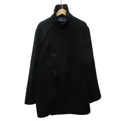 ポロ バイ ラルフローレン Polo by Ralph Lauren 90s ヴィンテージ ウール Ｐコート ジャケット チンスト付 170 約M 黒 ブラック IBO59のサムネイル