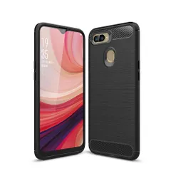 【数量限定】ケース【COKOVI】OPPO AX7 AX7 ケース 炭素繊維 防指紋 高耐久性 OPPO 傷つけ防止 薄型 スリム 耐衝撃 (ブラック)のサムネイル