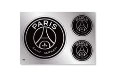 【在庫セール】パリ(黒) シルバーステッカー3枚SET〔sts060〕