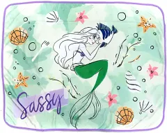 【中古】抱き枕カバー・シーツ・ブランケット アリエル ブランケット 「一番くじ ディズニー プリンセス Blooming Melodies」 B賞