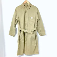 Sears シアーズ 60s ショップコート ロング丈 ワークコート 無地 シンプル 古着 メンズ サイズ40 Lサイズ相当 ベージュ アウター A15053◆のサムネイル