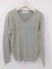 ◇ Discoat ディスコート Vネック 長袖 ニット プルオーバー サイズN グレー系 レディース E  【1304200039570】